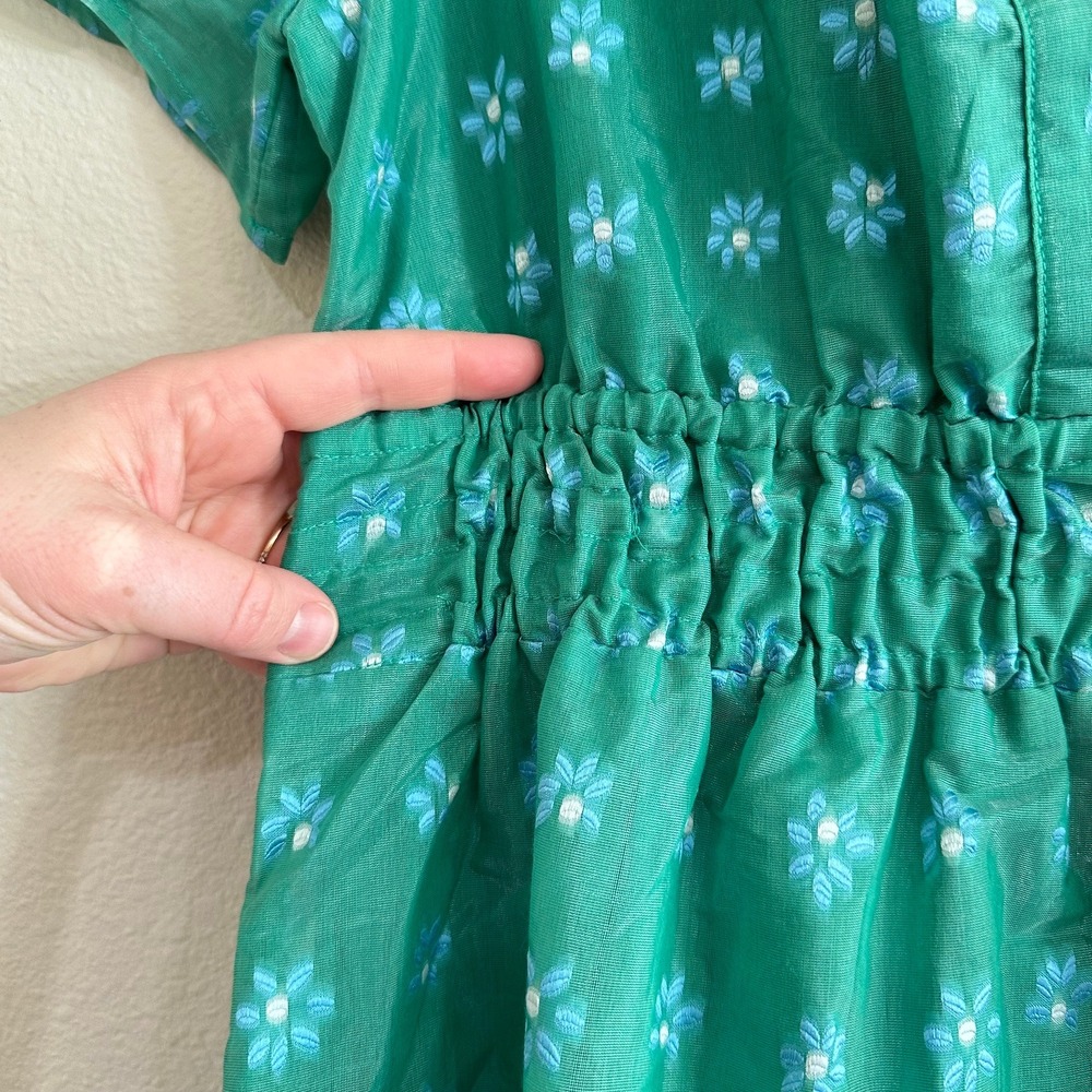 NWT Anthropologie Green Printed Midi Dress - Picture 10 of 16